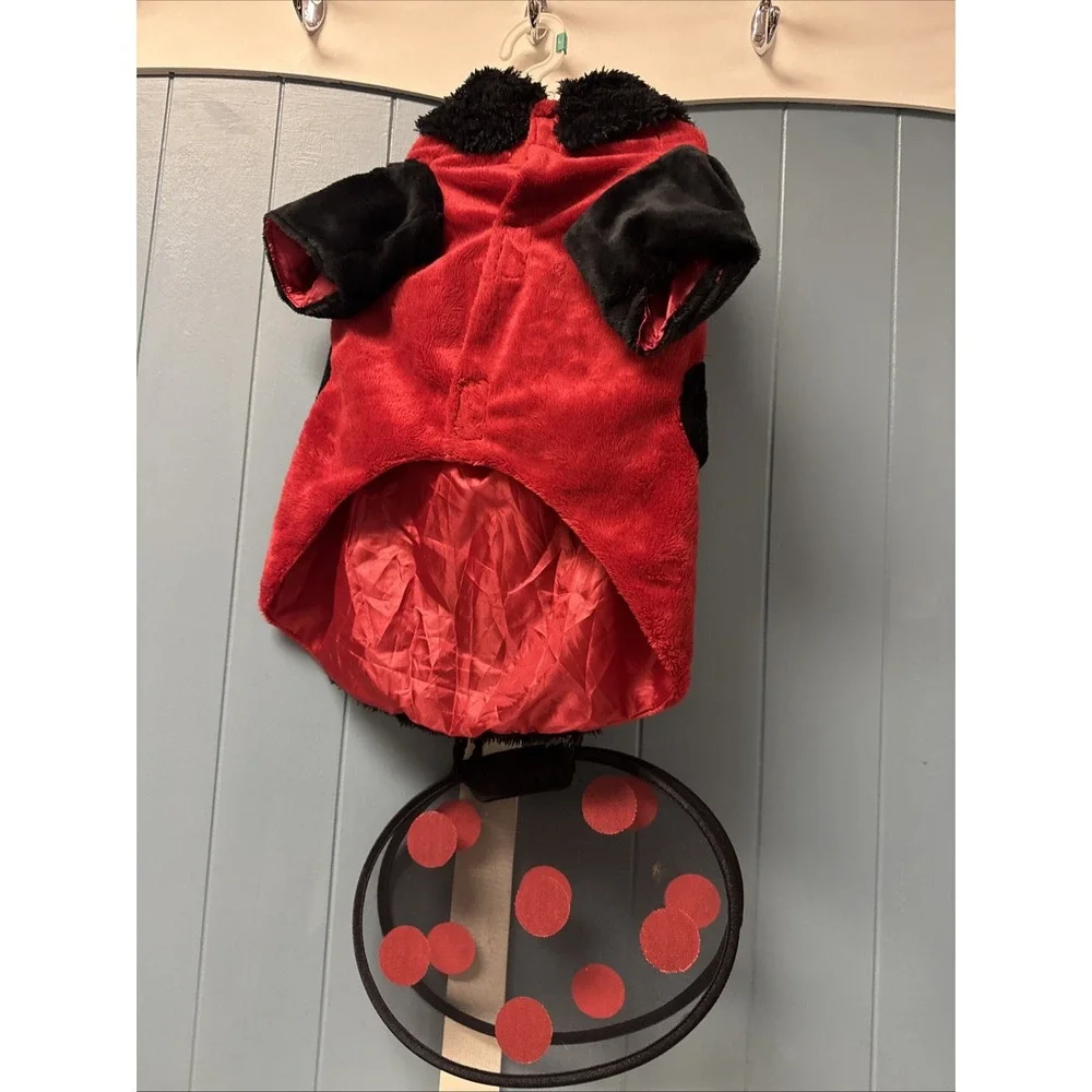 Target Collection Ladybug Black Red Costume Dog‎ Size L Large EUC